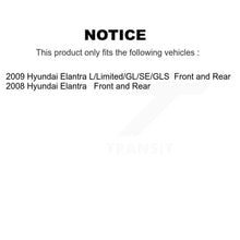 Charger l'image dans la galerie, Front Rear Disc Brake Rotors Ceramic Pads And Drum Kit (7Pc) For Hyundai Elantra