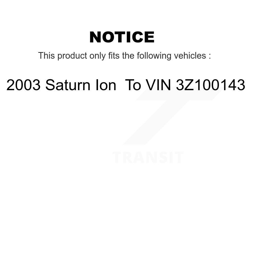 [Front+Rear] 2003 Saturn Ion Premium OE Brake Rotor Drum Kit & Ceramic Pads For Max Braking