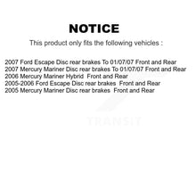 Charger l'image dans la galerie, Front Rear Disc Brake Rotor Ceramic Pad &amp; Drum Kit (9Pc) For Ford Escape Mercury