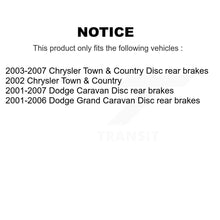 Load image into Gallery viewer, Front Rear Brake Rotor Ceramic Pad Drum Kit (9Pc) For Dodge Caravan Grand Chrysler Town &amp; K8T-102687