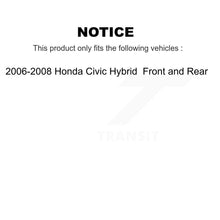 Charger l&#39;image dans la galerie, Kit de plaquettes et de tambour en céramique pour rotor de frein avant et arrière (9 pièces) pour Honda Civic Hybrid 06-08 