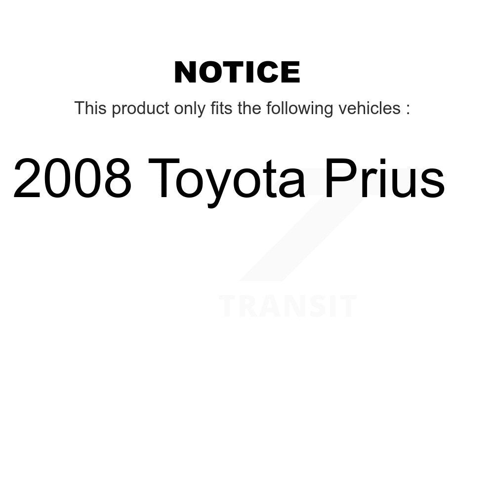 [Front+Rear] 2008 Toyota Prius Premium OE Brake Rotor Drum Kit & Ceramic Pads For Max Braking
