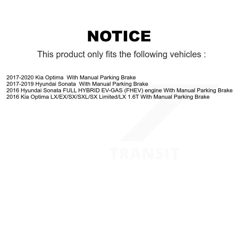 Rear Disc Brake Rotors And Ceramic Pads Kit For Hyundai Sonata Kia Optima
