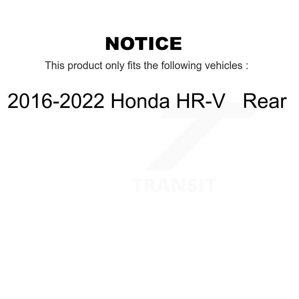 Rear Disc Brake Rotors And Ceramic Pads Kit For 2016-2022 Honda HR-V