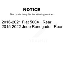 Charger l&#39;image dans la galerie, Rear Disc Brake Rotors And Ceramic Pads Kit For Jeep Renegade Fiat 500X