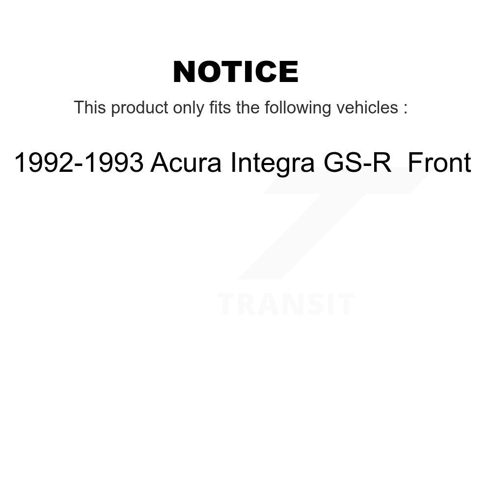 Front Disc Brake Rotors And Ceramic Pads Kit For 1992-1993 Acura Integra GS-R