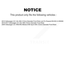 Load image into Gallery viewer, Front Disc Brake Rotors And Ceramic Pads Kit For Volkswagen CC Passat