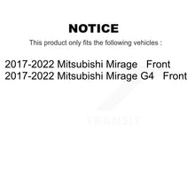 Charger l&#39;image dans la galerie, Front Disc Brake Rotors And Ceramic Pads Kit For 2017-2022 Mitsubishi Mirage G4