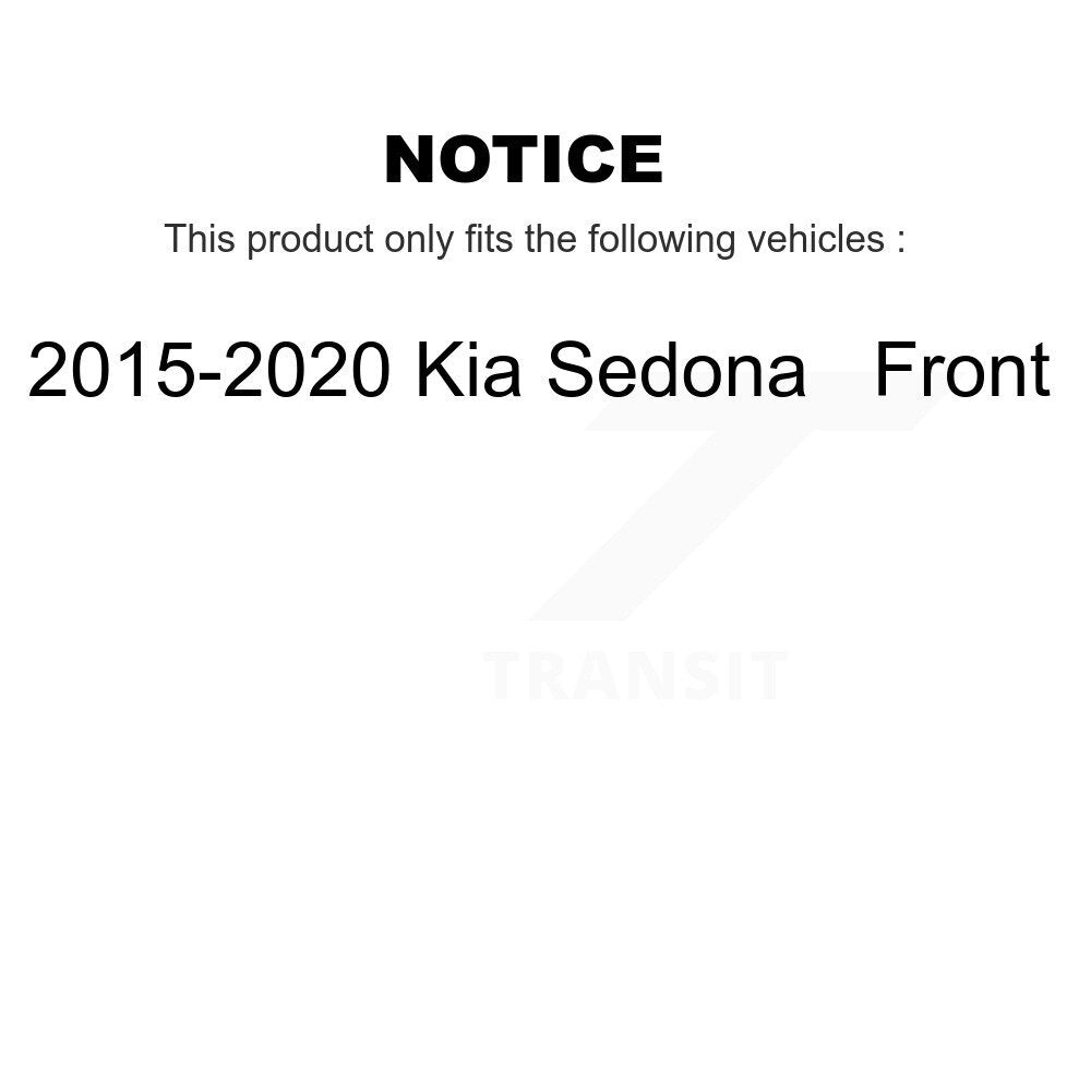 Front Disc Brake Rotors And Ceramic Pads Kit For 2015-2020 Kia Sedona