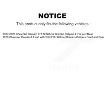 Charger l'image dans la galerie, Front Rear Disc Brake Rotors And Ceramic Pads Kit For Chevrolet Camaro