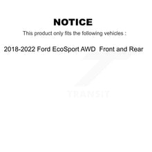 Charger l&#39;image dans la galerie, Front Rear Disc Brake Rotors And Ceramic Pad Kit For 2018-2022 Ford EcoSport AWD