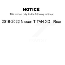 Charger l&#39;image dans la galerie, Rear Disc Brake Rotors And Ceramic Pads Kit For 2016-2022 Nissan TITAN XD