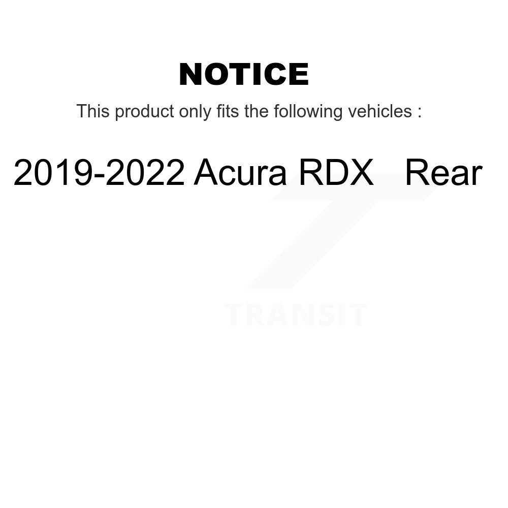 Rear Disc Brake Rotors And Ceramic Pads Kit For 2019-2022 Acura RDX