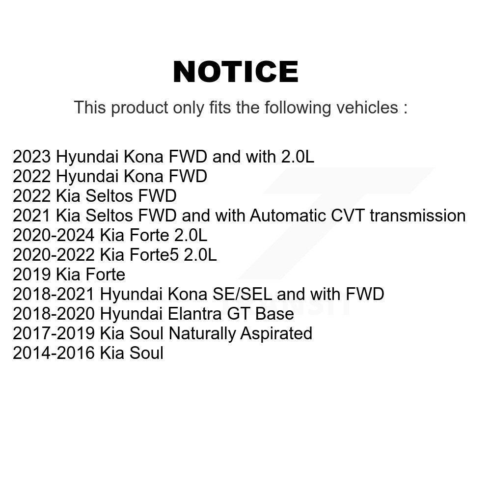 Front Brake Rotor And Ceramic Pad Kit For Kia Soul Hyundai Kona Forte Elantra GT