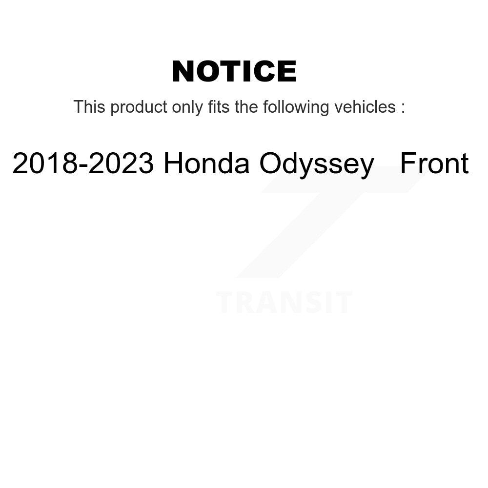 Front Disc Brake Rotors And Ceramic Pads Kit For 2018-2023 Honda Odyssey