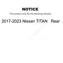 Charger l&#39;image dans la galerie, Rear Disc Brake Rotors And Ceramic Pads Kit For 2017-2022 Nissan TITAN