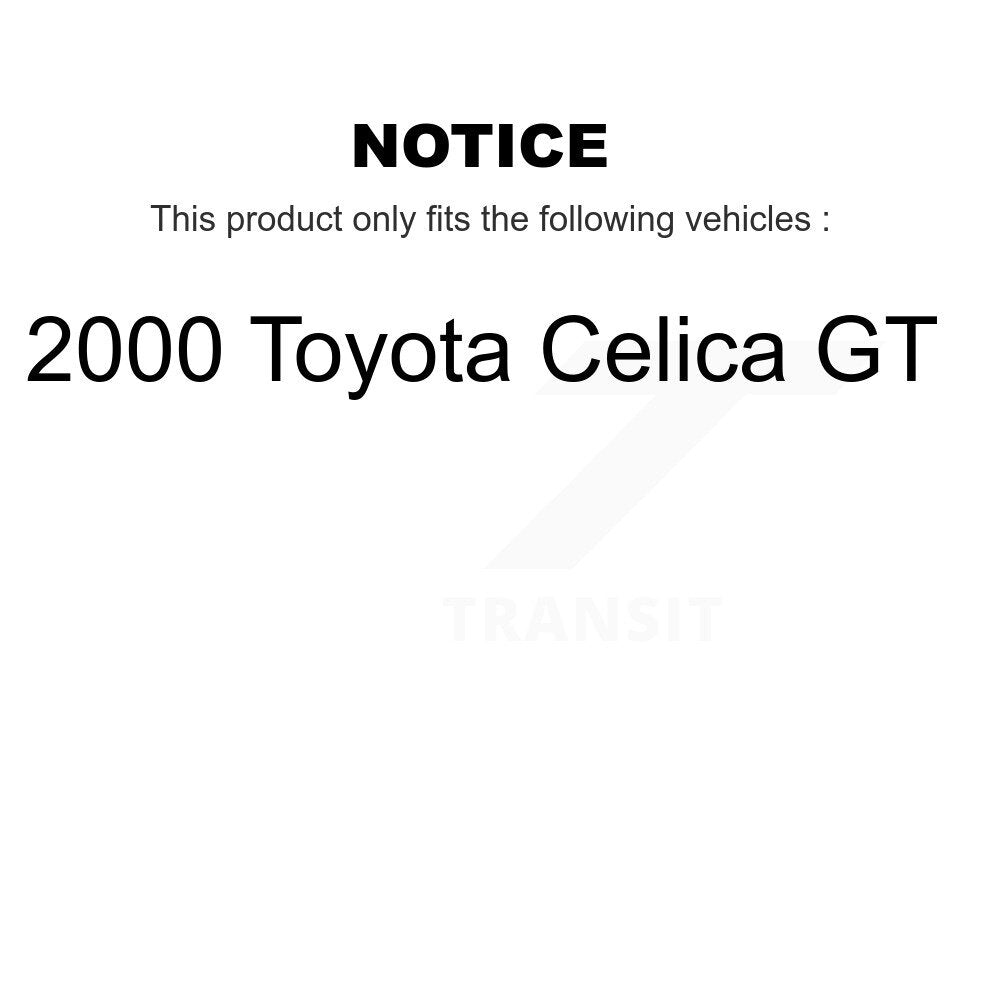 Front Rear Disc Brake Rotor Ceramic Pad Drum Kit (7Pc) For 2000 Toyota Celica GT