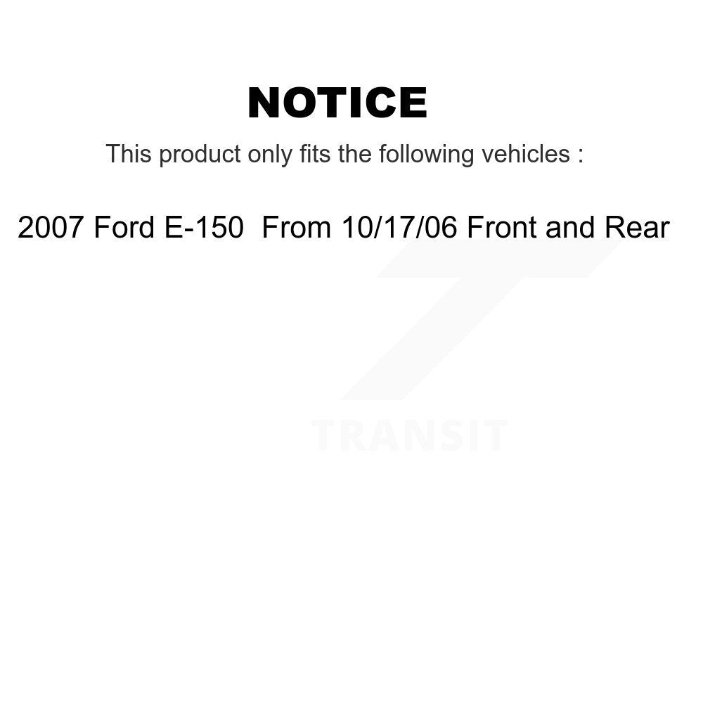 [Front+Rear] 2007 Ford E-150 From 10 17 06 Premium OE Brake Rotors & Ceramic Pads Kit For Max Braking