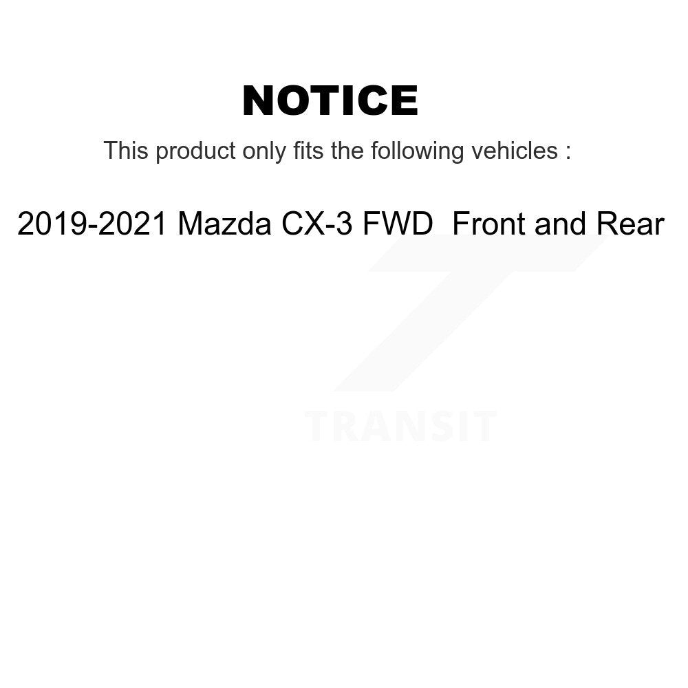 [Front+Rear] 2019-2021 Mazda CX-3 FWD Premium OE Brake Rotors & Ceramic Pads Kit For Max Braking