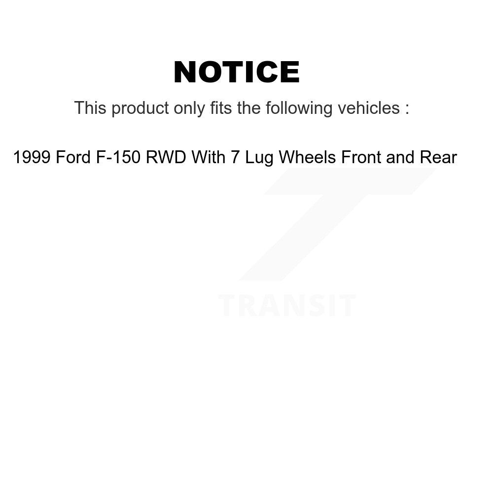 [Front+Rear] 1999 Ford F-150 RWD Premium OE Brake Rotor Drum Kit & Ceramic Pads For Max Braking