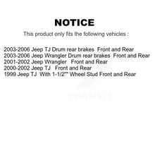 Load image into Gallery viewer, Front Rear Disc Brake Rotors Ceramic Pads And Drum Kit For Jeep Wrangler TJ