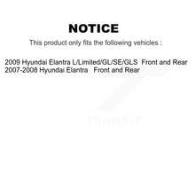 Charger l'image dans la galerie, Front Rear Disc Brake Rotors Ceramic Pads And Drum Kit For Hyundai Elantra