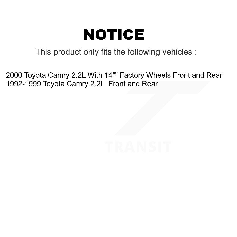 Front Rear Disc Brake Rotors Ceramic Pads And Drum Kit For Toyota Camry 2.2L