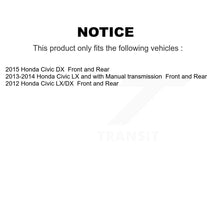 Charger l'image dans la galerie, Front Rear Disc Brake Rotors Ceramic Pads And Drum Kit For Honda Civic