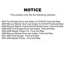 Load image into Gallery viewer, Front Rear Disc Brake Rotor Ceramic Pad &amp; Drum Kit For Ford Escape Mazda Tribute