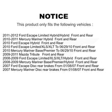 Load image into Gallery viewer, Front Rear Disc Brake Rotor Ceramic Pad Drum Kit For Ford Escape Mercury Mariner