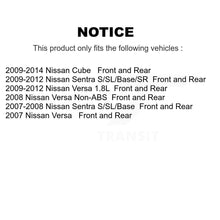 Charger l'image dans la galerie, Front Rear Disc Brake Rotors Ceramic Pad &amp; Drum Kit For Nissan Sentra Versa Cube