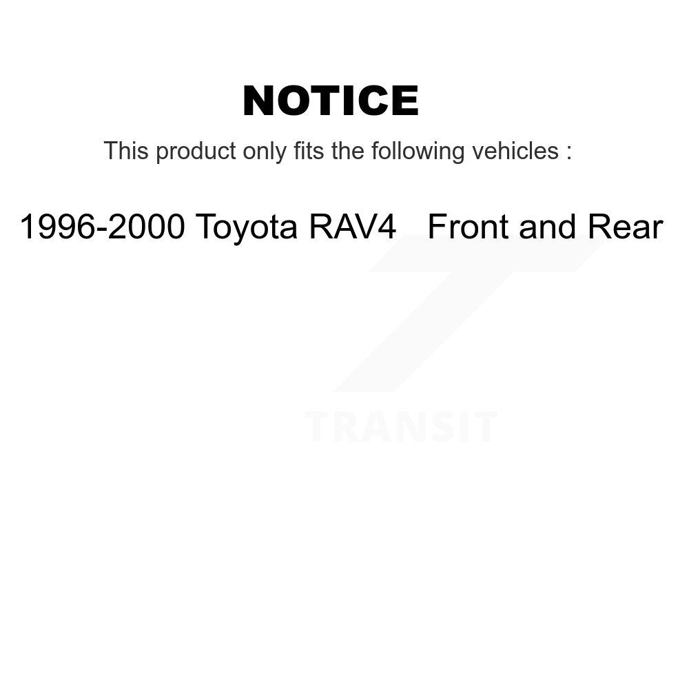 [Front+Rear] 1996-2000 Toyota RAV4 Premium OE Brake Rotor Drum Kit & Ceramic Pads For Max Braking