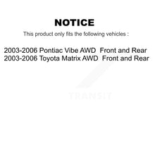 Load image into Gallery viewer, Front Rear Brake Rotor Ceramic Pad &amp; Drum Kit For Toyota Matrix Pontiac Vibe AWD