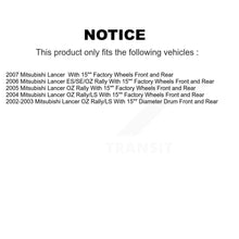 Charger l'image dans la galerie, Front Rear Disc Brake Rotors Ceramic Pads And Drum Kit For Mitsubishi Lancer