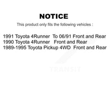 Charger l'image dans la galerie, Rotors de frein à disque avant et arrière, plaquettes en céramique et Kit de tambour pour Toyota Pickup 4Runner 