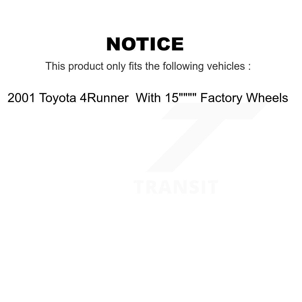 Rotors de frein à disque avant et arrière, tampons en céramique et Kit de tambour pour Toyota 4Runner 