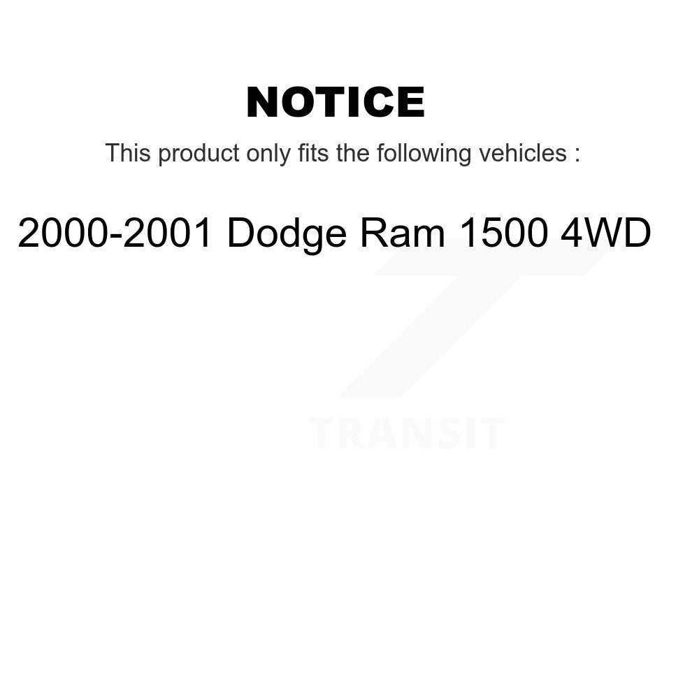 [Front+Rear] 2000-2001 Dodge Ram 1500 4WD Premium OE Brake Rotor Drum Kit & Ceramic Pads For Max Braking