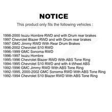 Charger l'image dans la galerie, Front Rear Brake Rotors Ceramic Pad Drum Kit For Chevrolet S10 GMC Sonoma Blazer