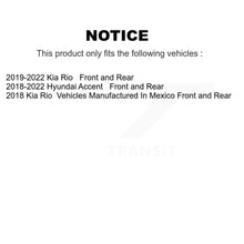 Charger l'image dans la galerie, Front Rear Disc Brake Rotors And Ceramic Pads Kit For Hyundai Accent Kia Rio