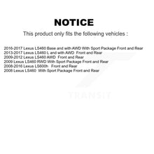 Charger l'image dans la galerie, Front Rear Disc Brake Rotors And Ceramic Pads Kit (6Pc) For Lexus LS460 LS600h
