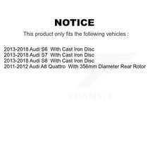 Charger l'image dans la galerie, Rear Disc Brake Rotors And Ceramic Pads Kit For Audi A8 Quattro S6 S7 S8