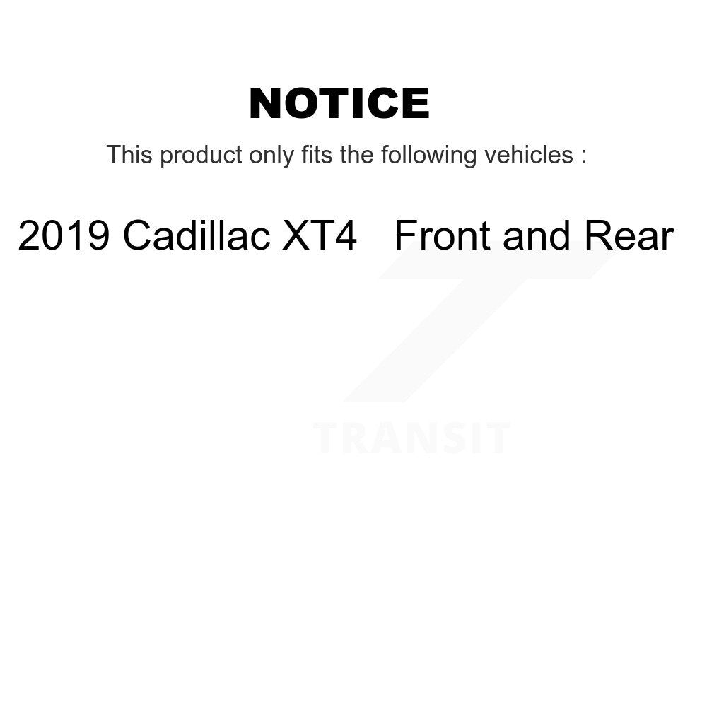 [Front+Rear] 2019 Cadillac XT4 Premium OE Brake Rotors & Ceramic Pads Kit For Max Braking
