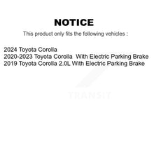 Charger l'image dans la galerie, Rear Brake Rotors Ceramic Pad Kit For Toyota Corolla With Electric Parking