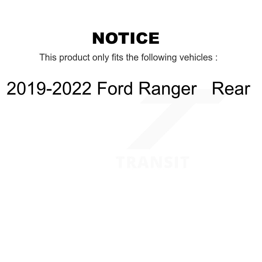 Rear Disc Brake Rotors And Ceramic Pads Kit For 2019-2022 Ford Ranger