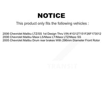 Charger l'image dans la galerie, Front Rear Disc Brake Rotors Ceramic Pads And Drum Kit For Chevrolet Malibu