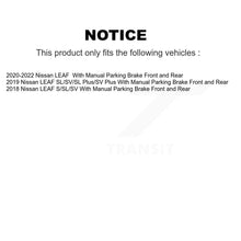 Load image into Gallery viewer, Front Rear Brake Rotor Ceramic Pad Kit For Nissan LEAF With Manual Parking