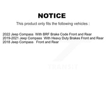 Load image into Gallery viewer, Front Rear Disc Brake Rotors And Ceramic Pads Kit For Jeep Compass