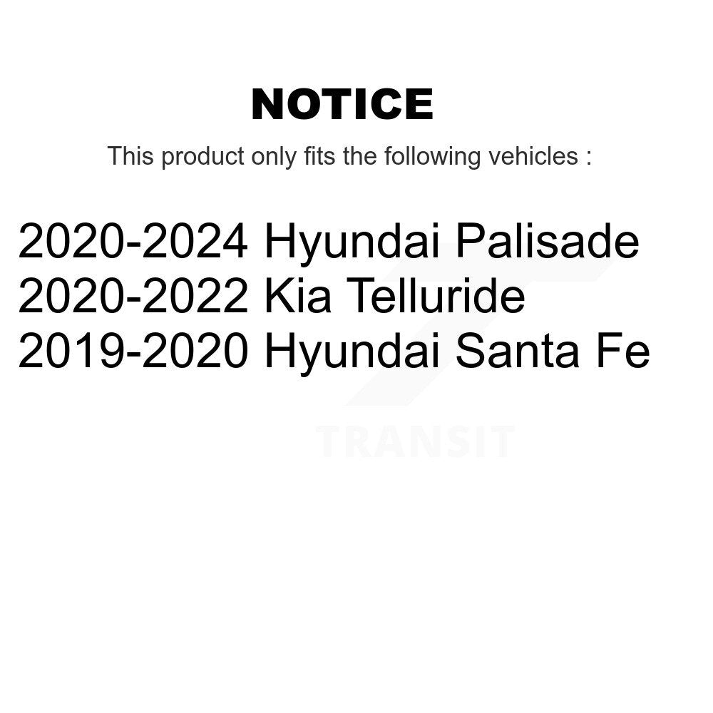 Rear Brake Rotor And Ceramic Pad Kit For Hyundai Santa Fe Kia Telluride Palisade