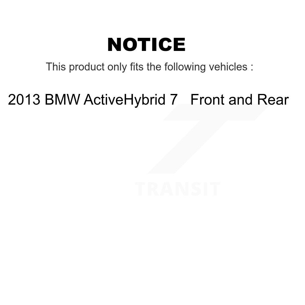 [Front+Rear] 2013 BMW ActiveHybrid 7 Premium OE Brake Rotors & Ceramic Pads Kit For Max Braking