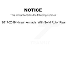 Charger l&#39;image dans la galerie, Rear Brake Rotors &amp; Ceramic Pad Kit For 2017-2019 Nissan Armada With Solid Rotor